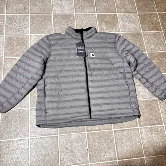 Carhartt Men's Light Gray Puffer Jacket - Picture 2 of 7